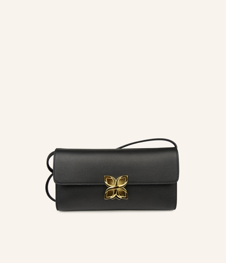 Hortensia Clutch | Noir - Fleuron Paris